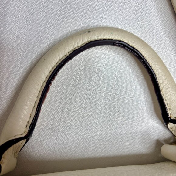 Kate Spade Wellesley Place Fabric Johanna Cream Tan Woven & Leather Shoulder Bag - Picture 8 of 9